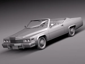 Cadillac Deville Convertible 1977 3D Model