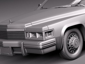Cadillac Deville Convertible 1977 3D Модель