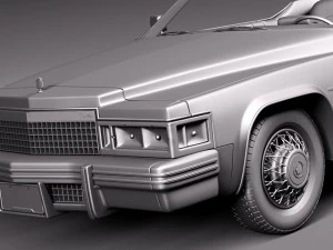 Cadillac Deville Convertible 1977 3D Model