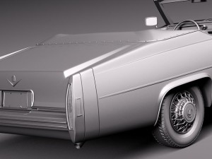 Cadillac Deville Convertible 1977 3D Модель