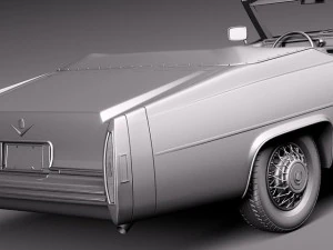Cadillac Deville Convertible 1977 3D Model
