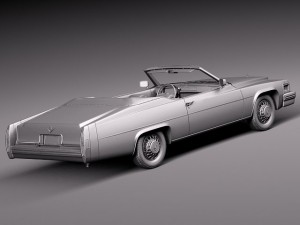 Cadillac Deville Convertible 1977 3D Модель