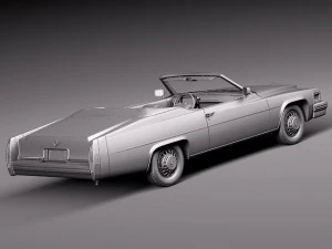 Cadillac Deville Convertible 1977 3D Model