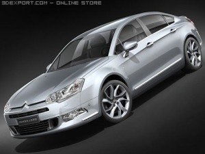 Citroen C5 2008 sedan 3D Model