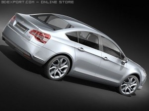Citroen C5 2008 sedan Model 3D