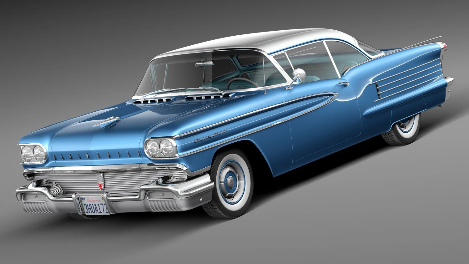 Oldsmobile 88 1958 Coupe 3D Model .c4d .max .obj .3ds .fbx .stl .blend 