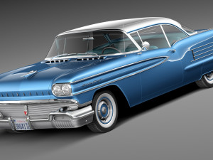 Oldsmobile 88 1958 coupe 3D Model