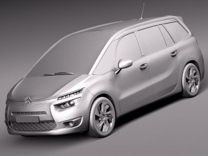 Citroen Grand C4 Picasso 2014 3D Model