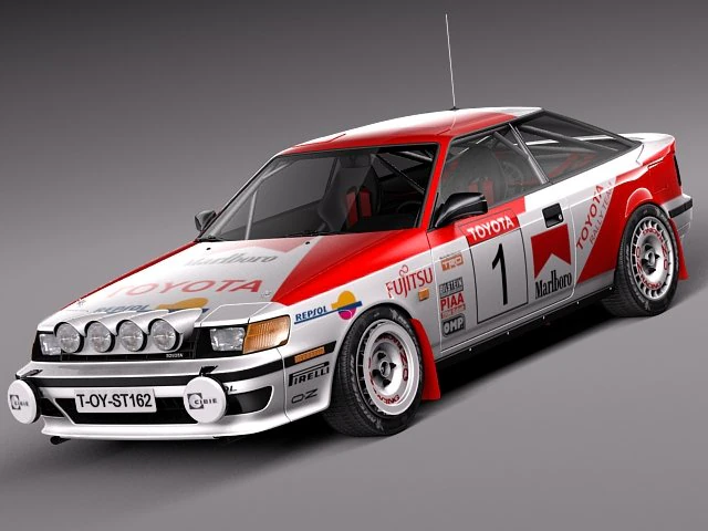 Toyota Celica ST165 Rally 1985-1989 3D Model .c4d .max .obj .3ds .fbx .stl .blend 