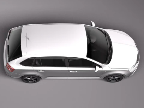 Skoda Rapid Spaceback 2014 3D Model