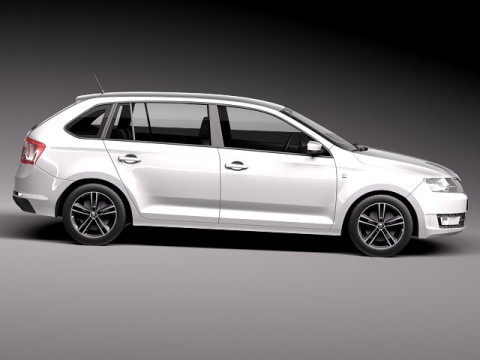 Skoda Rapid Spaceback 2014 3D 模型