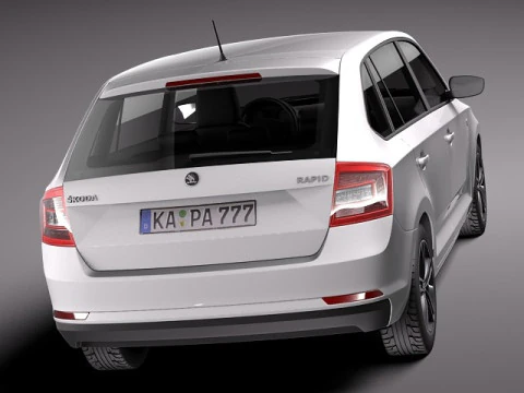 Skoda Rapid Spaceback 2014 3D Model