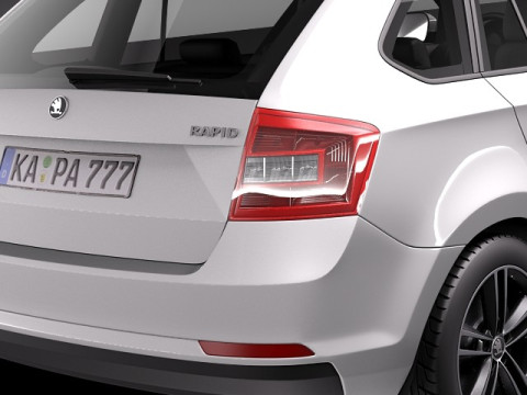 Skoda Rapid Spaceback 2014 3D 模型