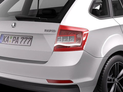 Skoda Rapid Spaceback 2014 3D Model