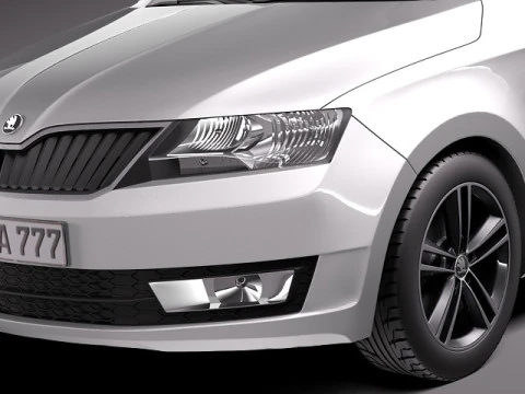 Skoda Rapid Spaceback 2014 3D Model