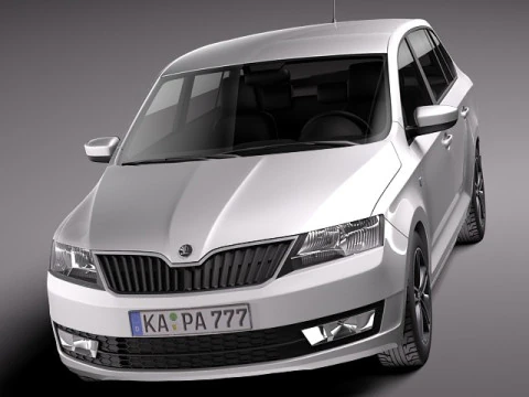 Skoda Rapid Spaceback 2014 3D Model