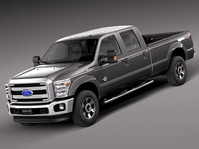 F-350 Crew Cab 2011-2014 3D Model .c4d .max .obj .3ds .fbx .stl .blend 