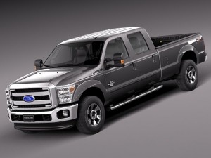 F-350 Crew Cab 2011-2014 3D Model