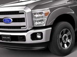 F-350 Crew Cab 2011-2014 3D Model