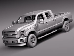 F-350 Crew Cab 2011-2014 3D Model