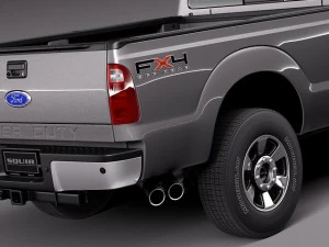 F-350 Crew Cab 2011-2014 3D Model