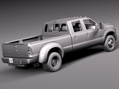 F-350 Crew Cab Super Duty 2011-2014 3D Модель