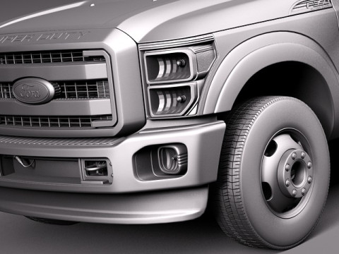 F-350 Crew Cab Super Duty 2011-2014 3D Модель