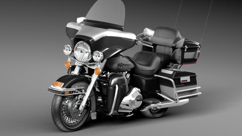 Harley-Davidson Electra Glide 2013 Modello 3D .c4d .max .obj .3ds .fbx .stl .blend 