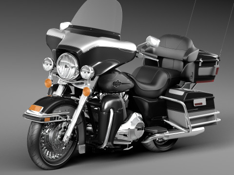 Harley-Davidson Electra Glide 2013 3D Model