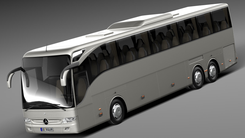 Mercedes-Benz Tourismo 2013 3D Model .c4d .max .obj .3ds .fbx .stl .blend 