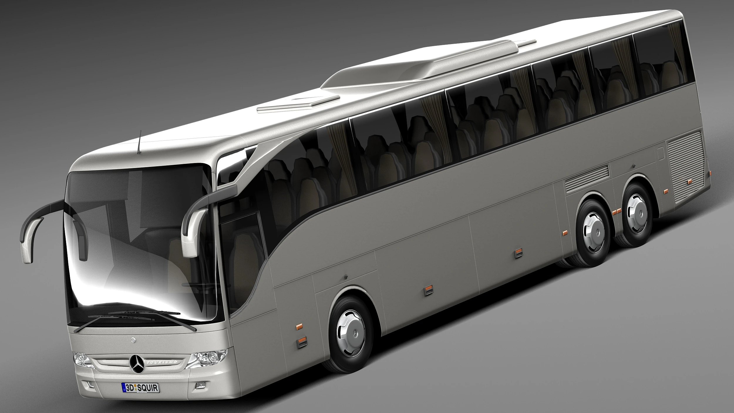 Mercedes-Benz Tourismo 2013 3D Model .c4d .max .obj .3ds .fbx .stl .blend