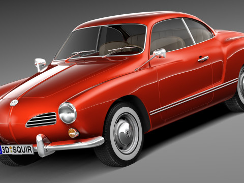 Volkswagen Karmann Ghia Coupe 1955-1974 3Dモデル