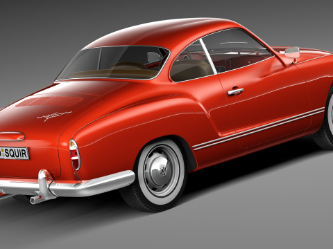 Volkswagen Karmann Ghia Coupe 1955-1974 3D Model