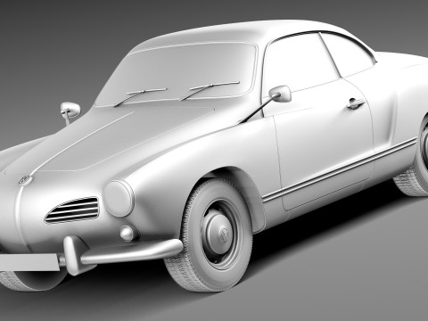 Volkswagen Karmann Ghia Coupe 1955-1974 3D Model