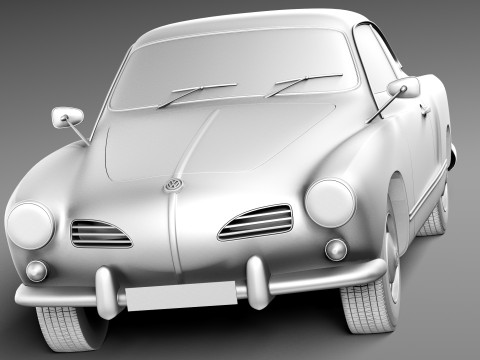 Volkswagen Karmann Ghia Coupe 1955-1974 3D Model