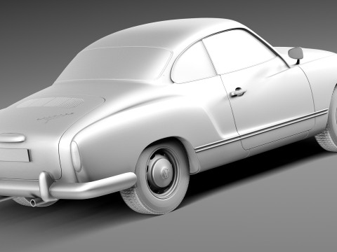 Volkswagen Karmann Ghia Coupe 1955-1974 3D Model