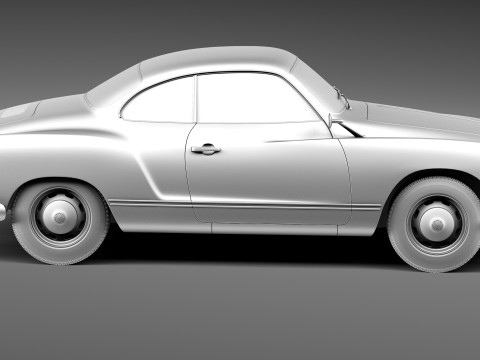 Volkswagen Karmann Ghia Coupe 1955-1974 3D Model