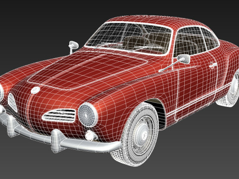 Volkswagen Karmann Ghia Coupe 1955-1974 3D Model