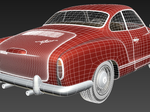 Volkswagen Karmann Ghia Coupe 1955-1974 3D Model
