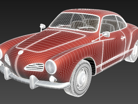 Volkswagen Karmann Ghia Coupe 1955-1974 3D Model