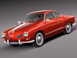 Volkswagen Karmann Ghia Coupe 1955-1974 3D Model