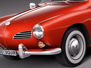 Volkswagen Karmann Ghia Coupe 1955-1974 3D मॉडल