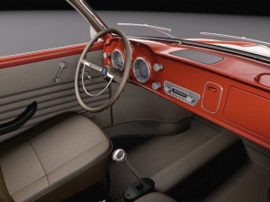 Volkswagen Karmann Ghia Coupe 1955-1974 3D मॉडल