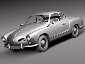 Volkswagen Karmann Ghia Coupe 1955-1974 3D मॉडल