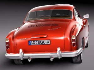 Volkswagen Karmann Ghia Coupe 1955-1974 3D मॉडल