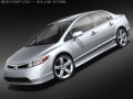 Honda Civic 2008 Sedan midpoly Modello 3D