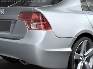 Honda Civic 2008 Sedan midpoly Modelo 3D