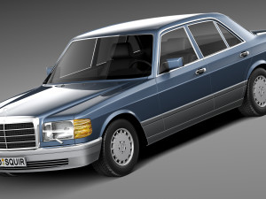 Mercedes-Benz 500 SEL 1987-1992 3D Model