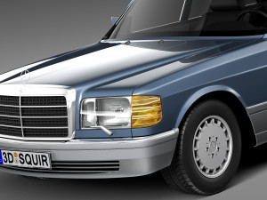 Mercedes-Benz 500 SEL 1987-1992 3Dモデル