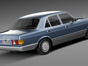 Mercedes-Benz 500 SEL 1987-1992 3D Model